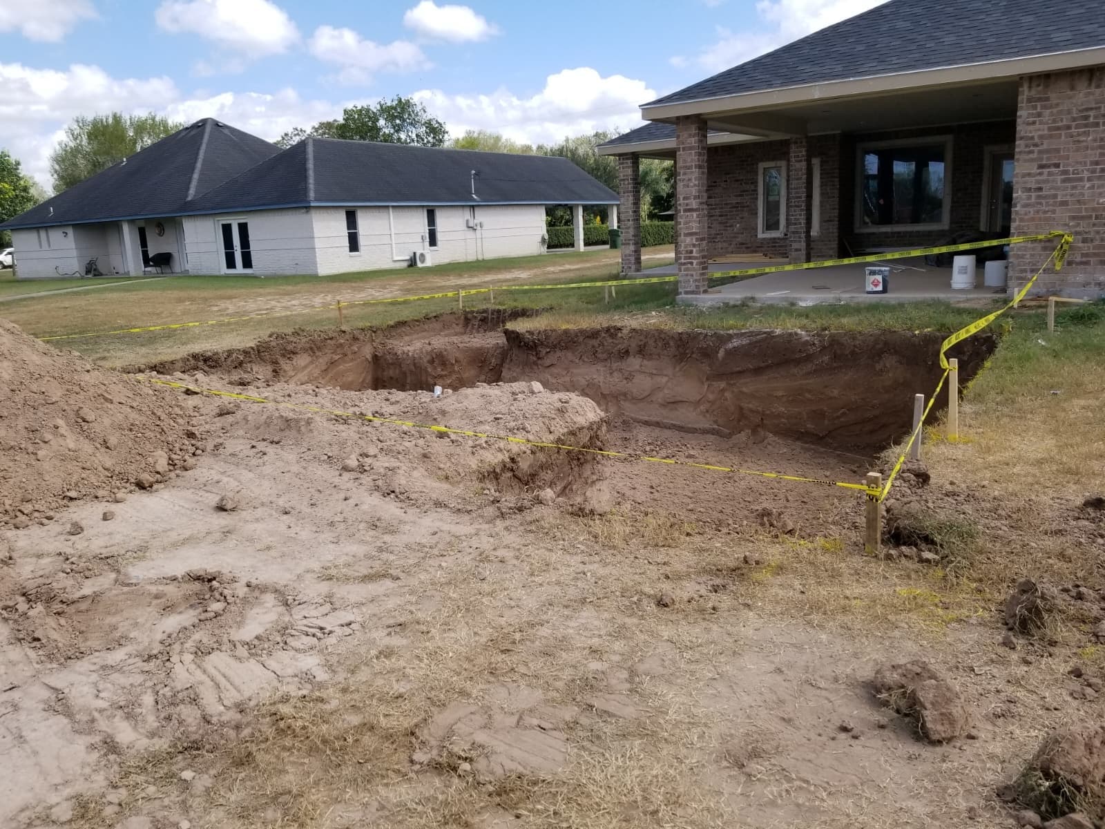 Pool excavation and layout at the start of a Garma Pools build