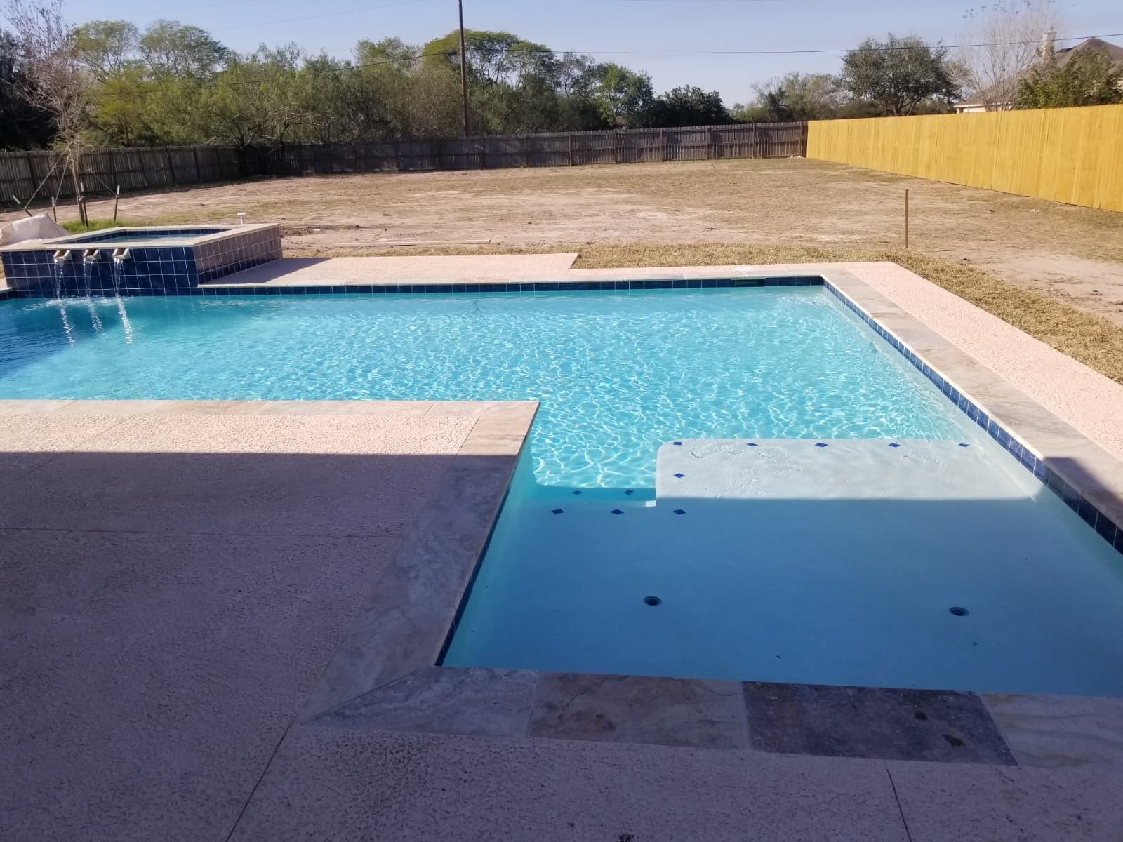 Completed Garma Pools backyard pool and spa, full and ready to enjoy